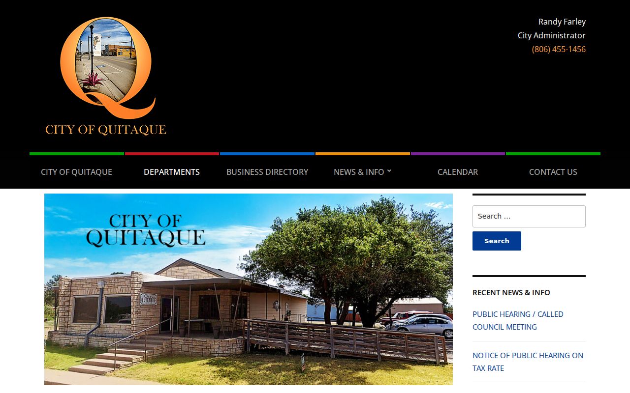 Quitaque court docket and official city departments contact page